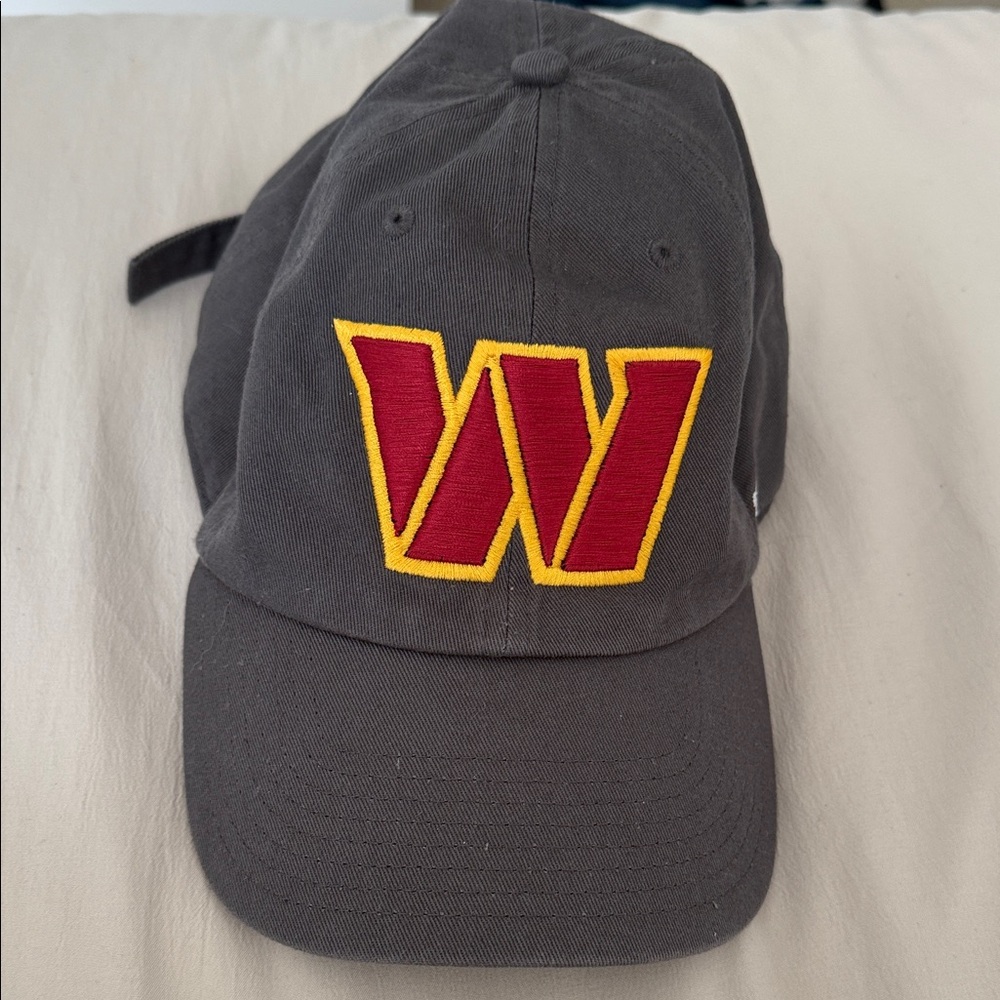 NFL Washington Gray Cap with Red and Yellow Emblem